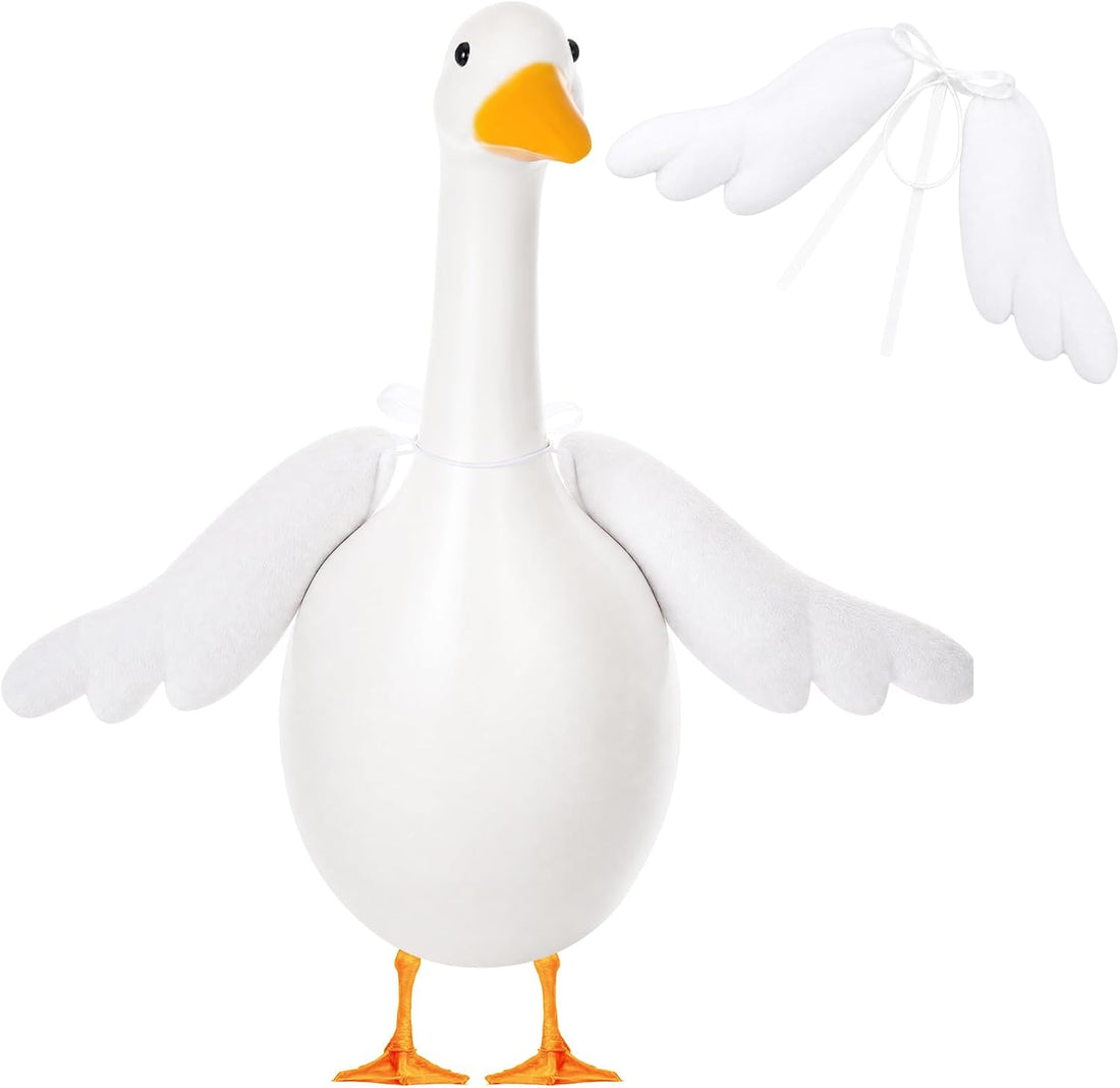 Abbylike 1 Pcs Halloween Poseable Goose Wings for 13-28", Rippled Edge