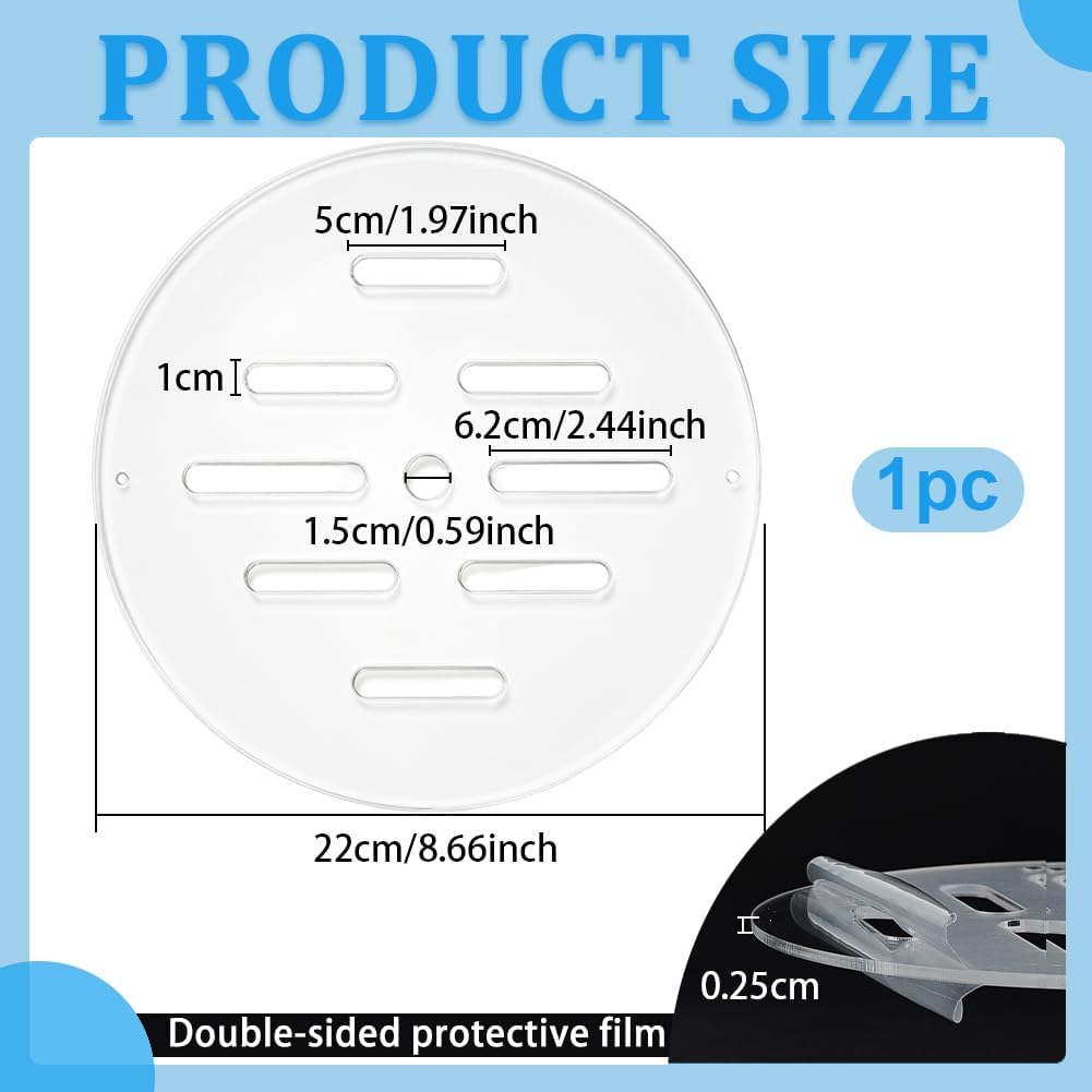 OLYCRAFT Acrylic Aquarium Anti-Jumping Lids Cover Round Acrylic Plate