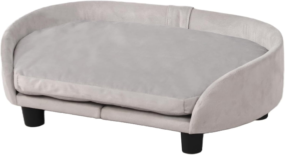 Cat Sofa Bed, Velvet Pet Couch Chair withRemoveable & Washable