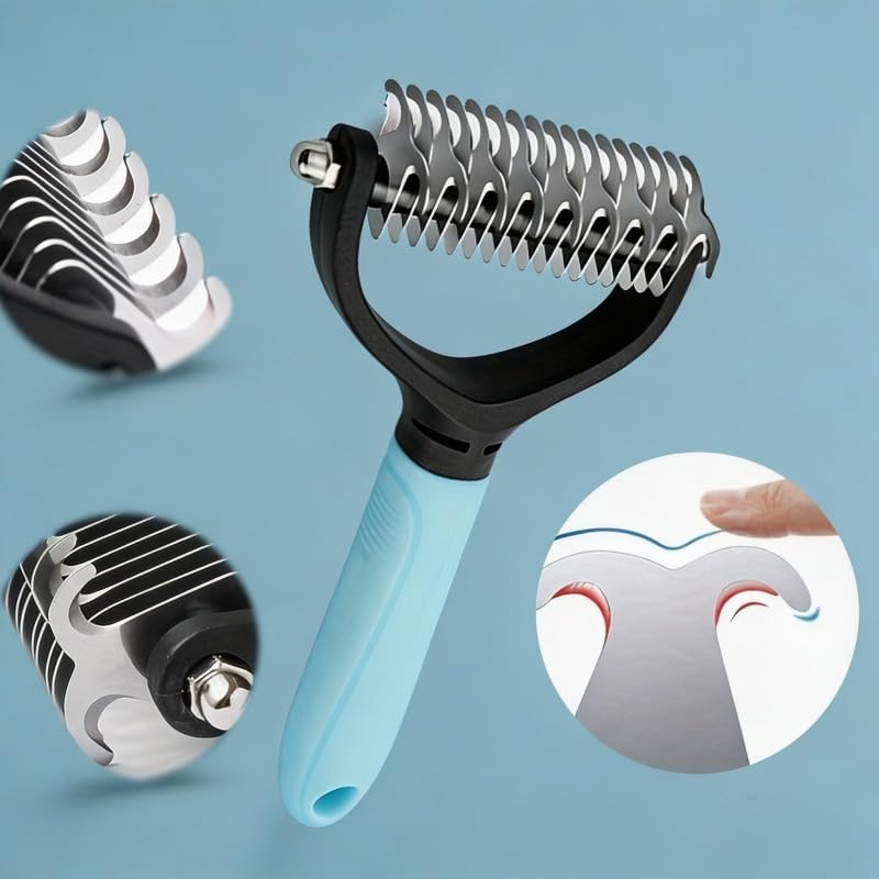 Pet Dematting Comb Set for Long Hair Grooming