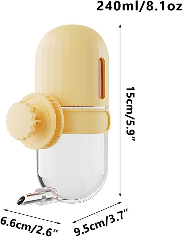 Bird Water Dispenser, 240ML Detachable Bird Drinking Bottle Automatic