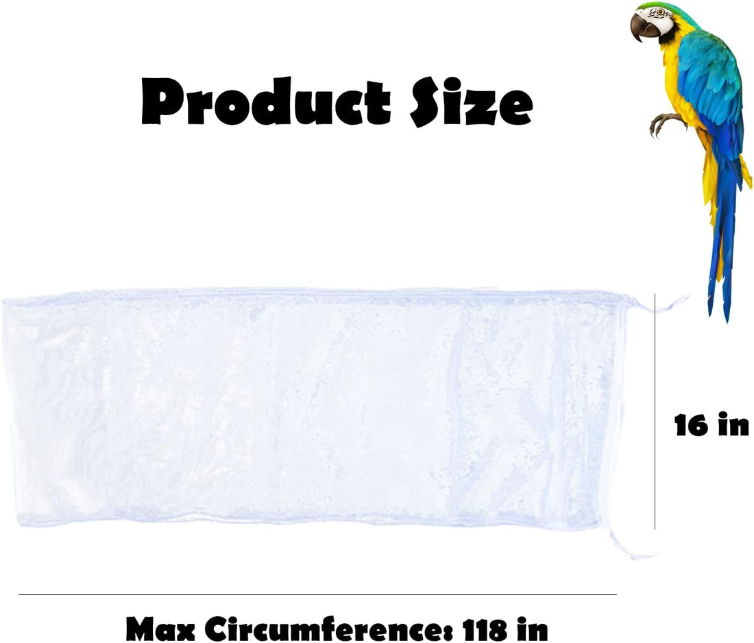 Bird Cage Seed Catcher, Large Airy Gauze Seeds Bird Cage Cover Guard