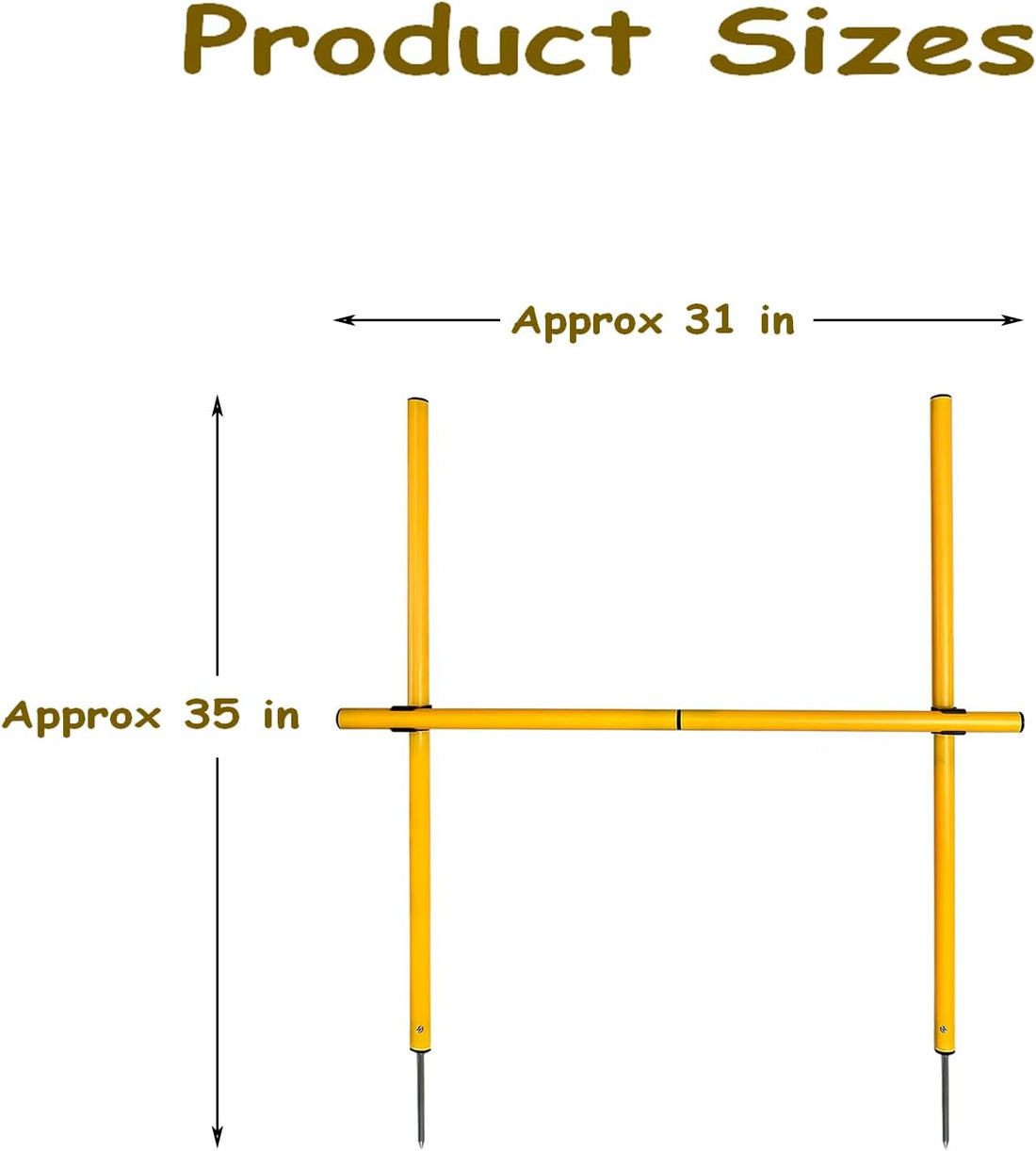 TNZMART 2.6 FT Dog Agility Obstacle Course Backyard Set Wave Poles