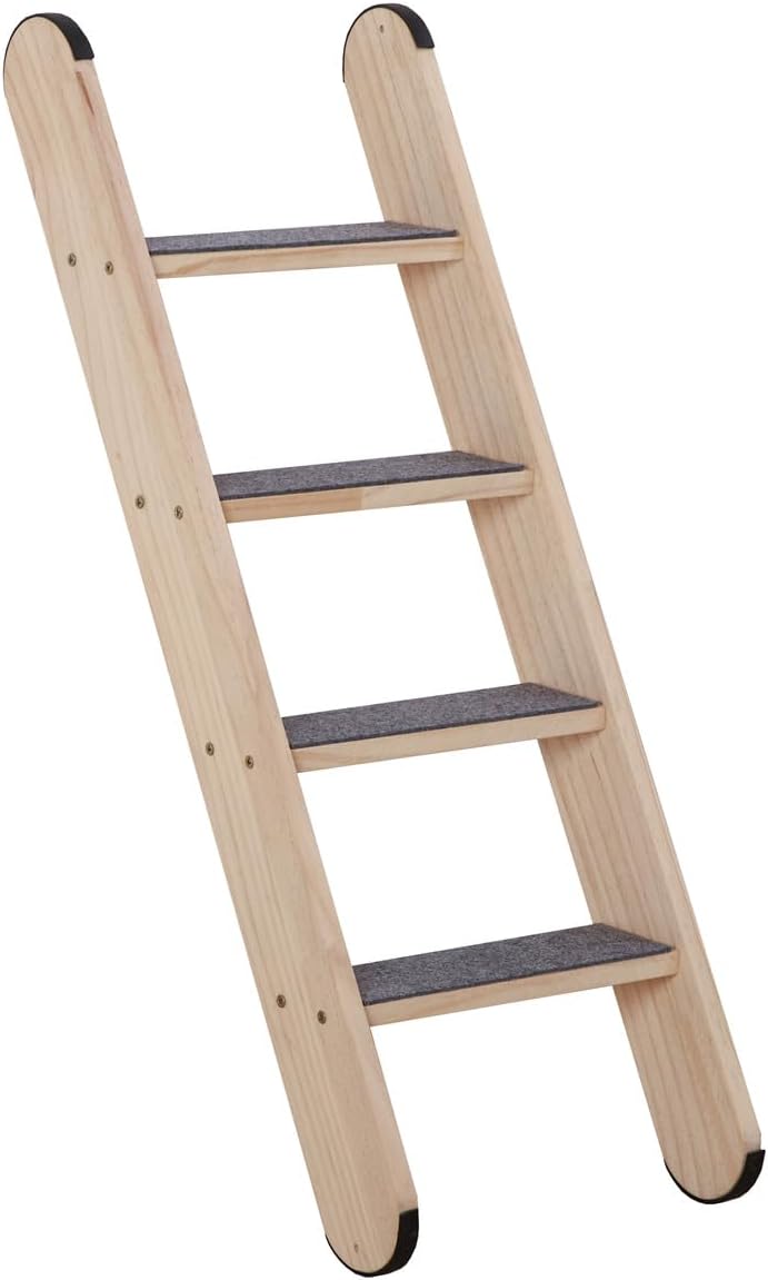 SHENGOCASE Solid Wood Wall Leaning Cat Ladder for Indoor Cats