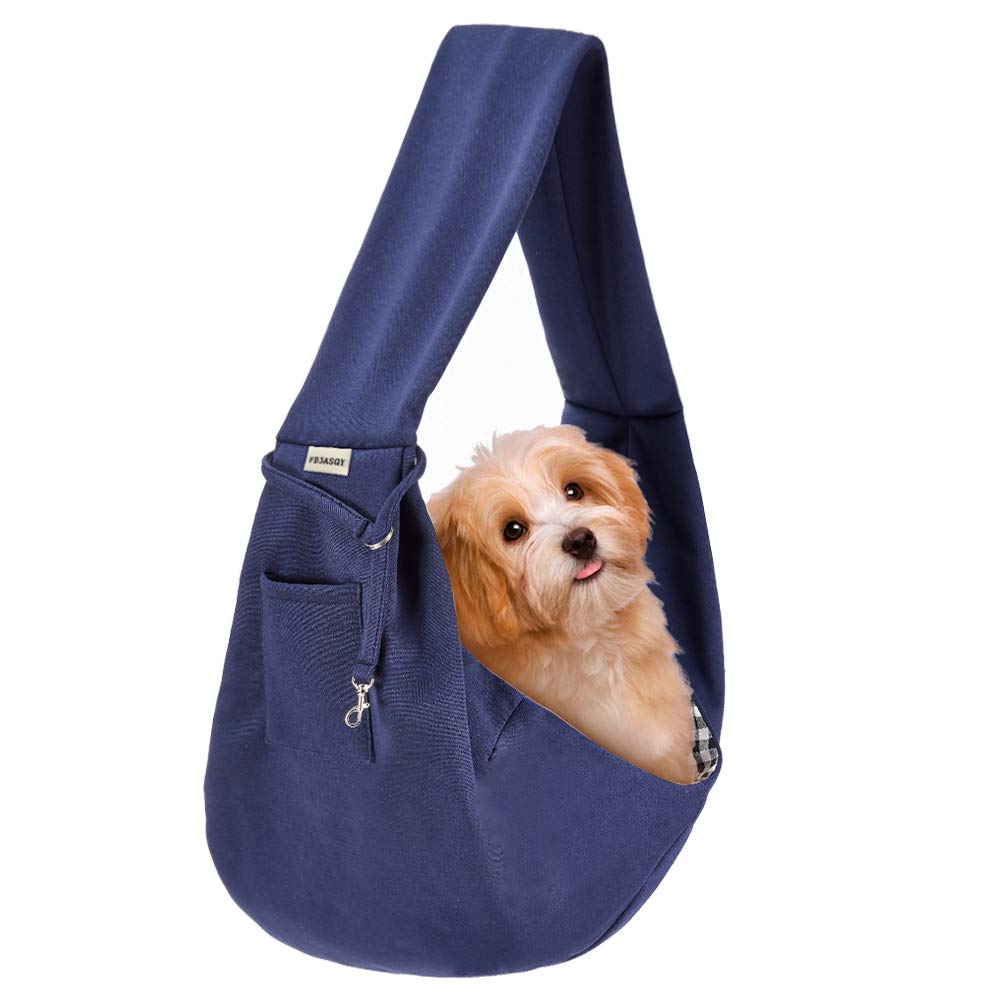 FDJASGY Small Pet Sling Carrier-Hands Free Reversible Pet Papoose Bag