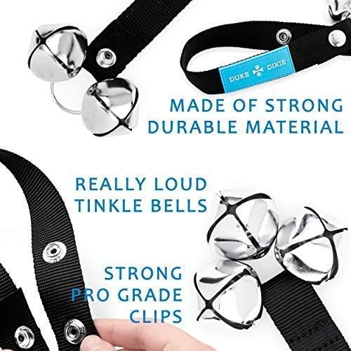 Duke & Dixie Dog Doorbells Training Potty 2 Pack Dog Bells Adjustable