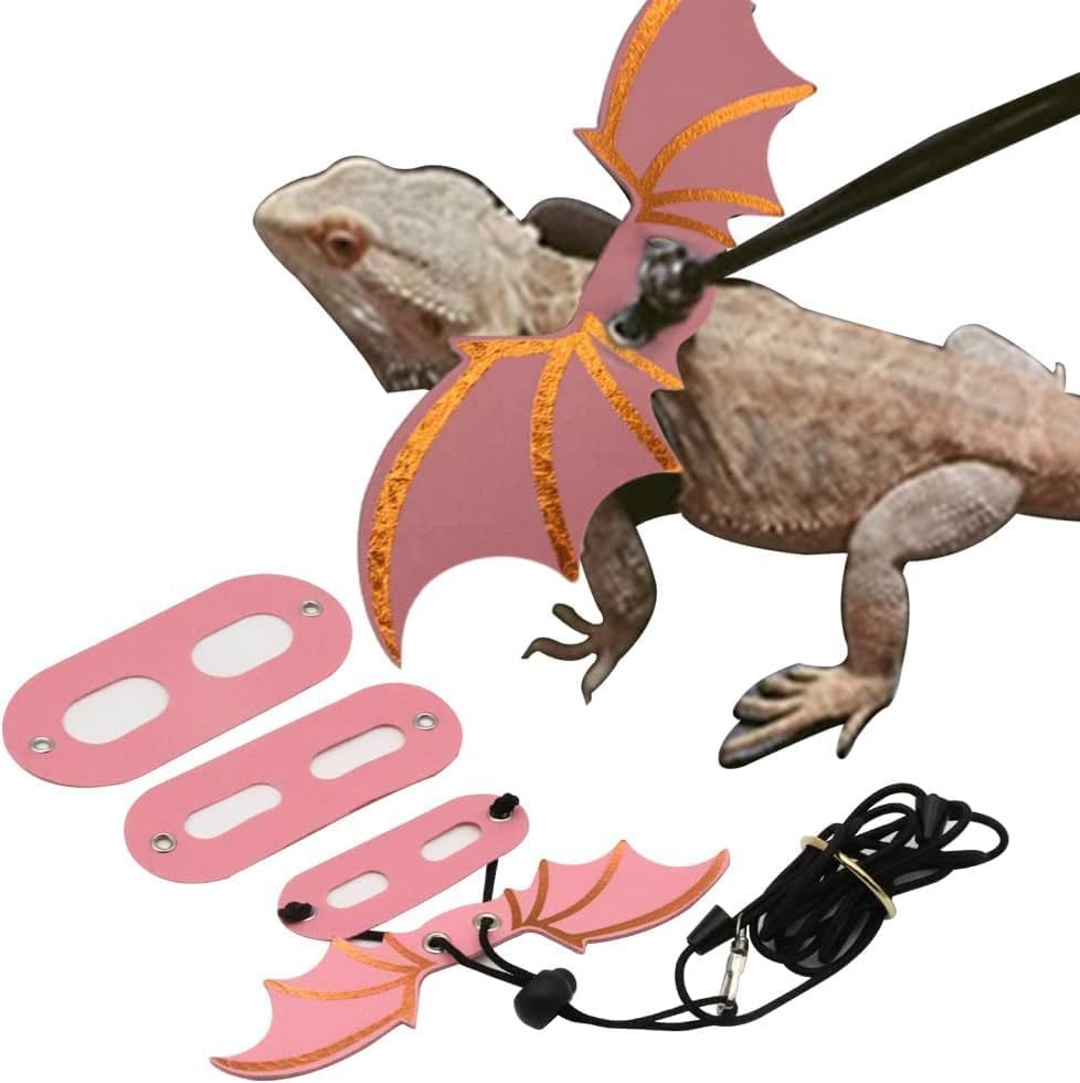 3 Size Pack Bearded Dragon Leash and Harness Set