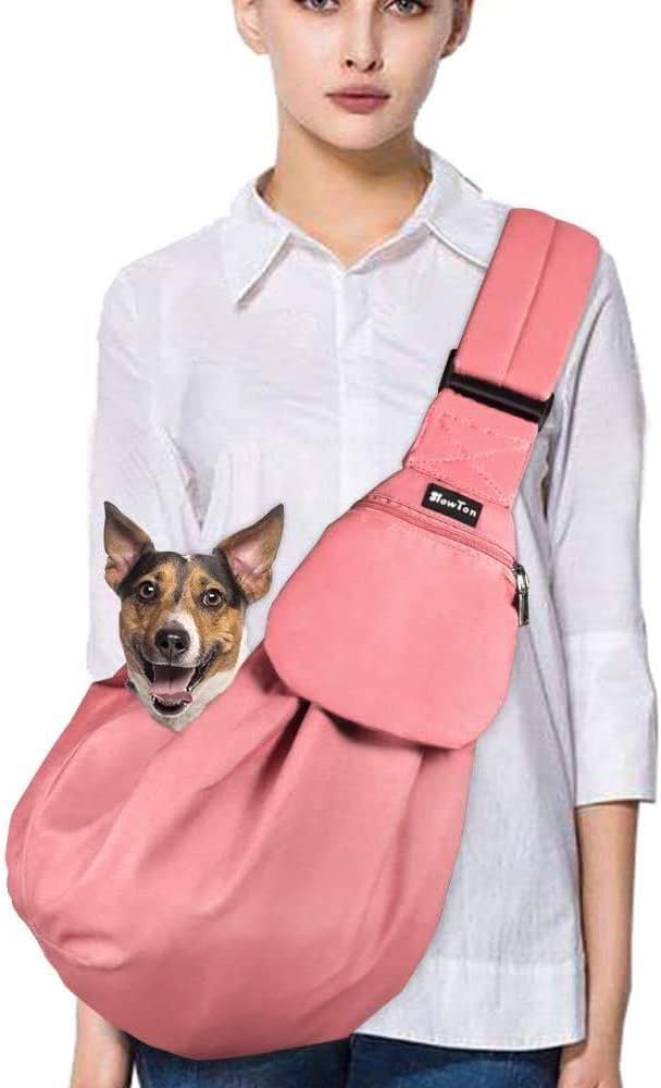 SlowTon Dog Carrier Sling - Thick Padded Shoulder Strap Adjustable