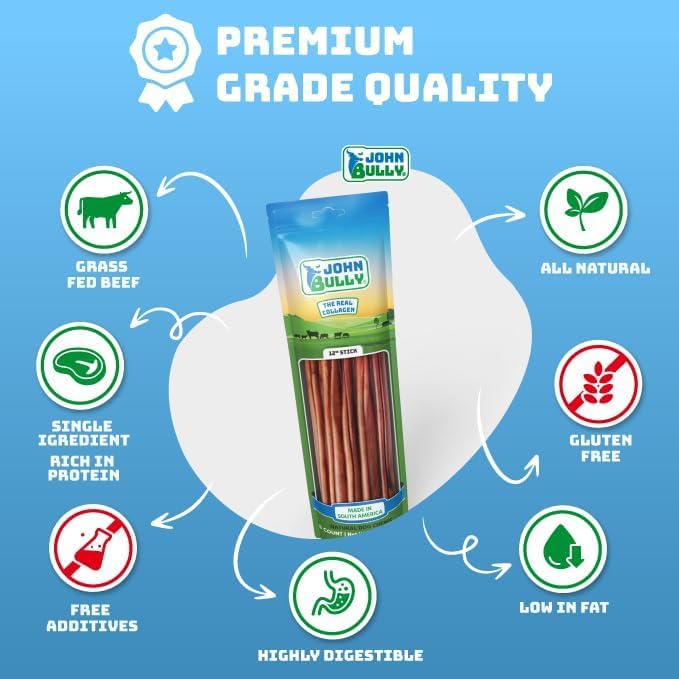 john bully Collagen Stick 12" 5PK, The Best Option for Your Dog