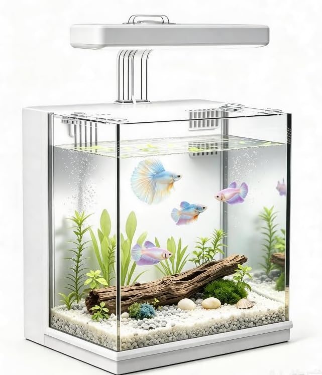 AQUASMITH Betta Fish Tank, 2 Gallon Aquarium Kit