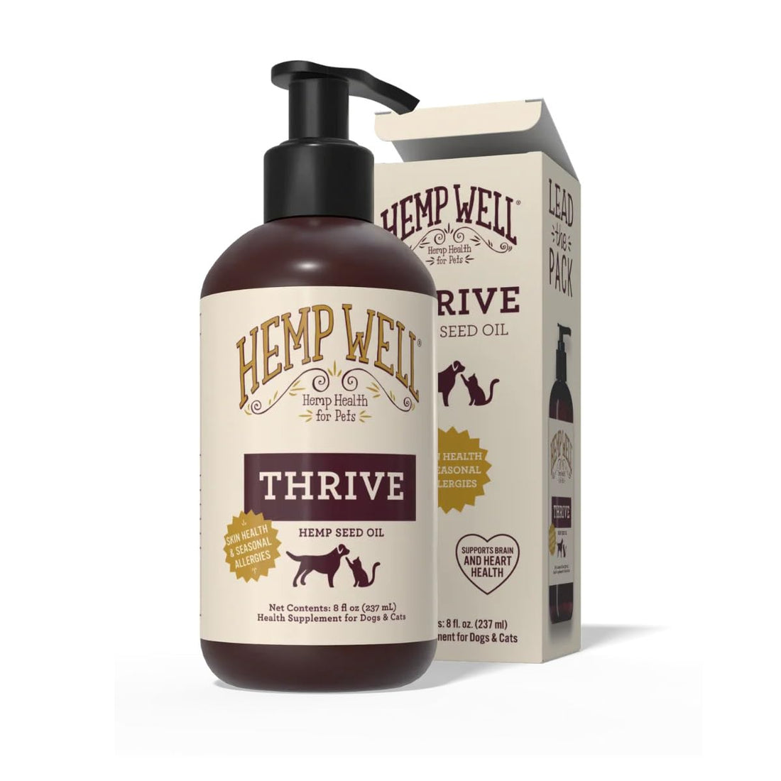 Hemp Well Thrive Oil for Dogs and Cats – Supports Hip, Joint