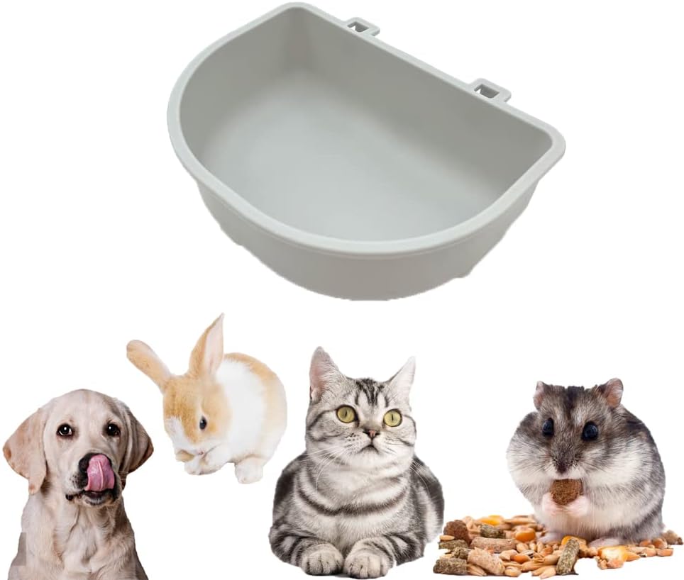 2 Pack Pet Carrier Feeder Clip-on Wire Cage Bowl Bird Feeding Dish