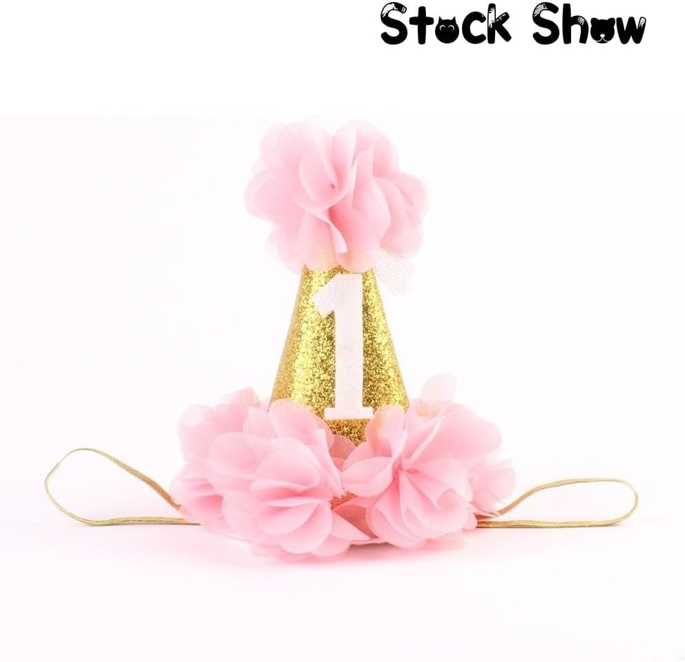 Stock Show 1st Pet Birthday Cone Hat Dogs Cats Holiday Party Hat