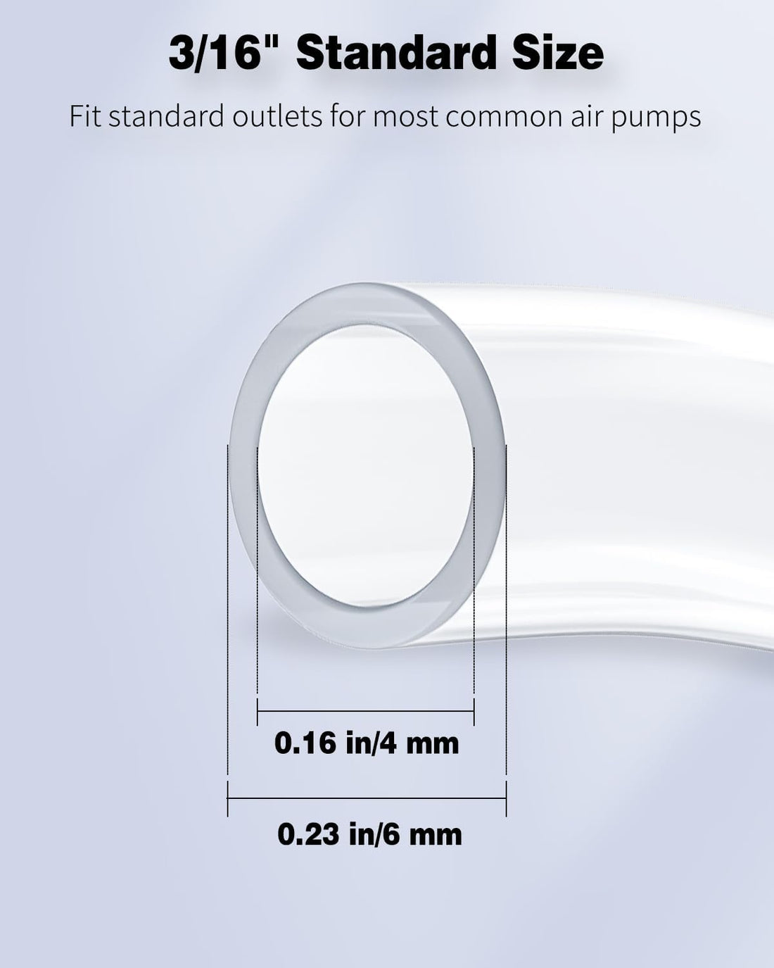 Pawfly Aquarium Airline Tubing 6.5 Feet Standard 3/16" Aquarium