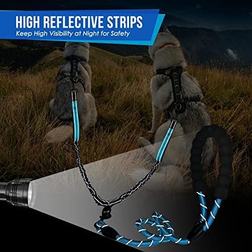 Lukovee Double Dog Leash, No Tangle 360° Swivel Heavy Duty Reflective