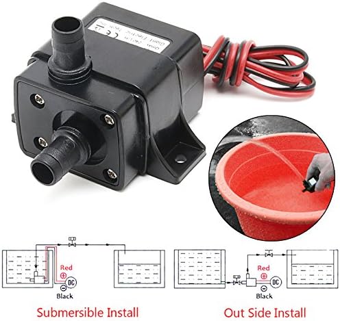 HiLetgo 2pcs Water Pump 240L/H DC 12V 4.2W Micro Brushless Pump 3M