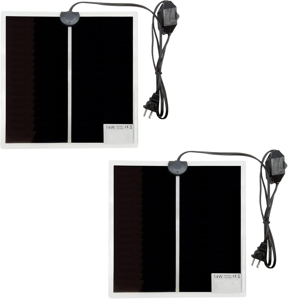2Pack 20W Reptile Heating Pad Mat Under Tank with Temperature