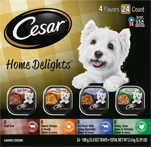 Cesar Home Delights Adult Wet Dog Food,Pot Roast with Spring