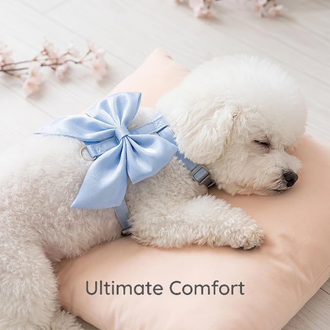 Cute Leash and Bow H-Shaped Design Harness for Small Cats Dogs