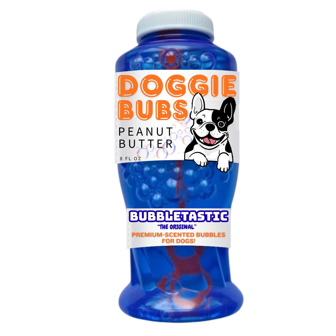 Bubbletastic Peanut Butter Scented Dog Bubbles 8 Ounce Bottle