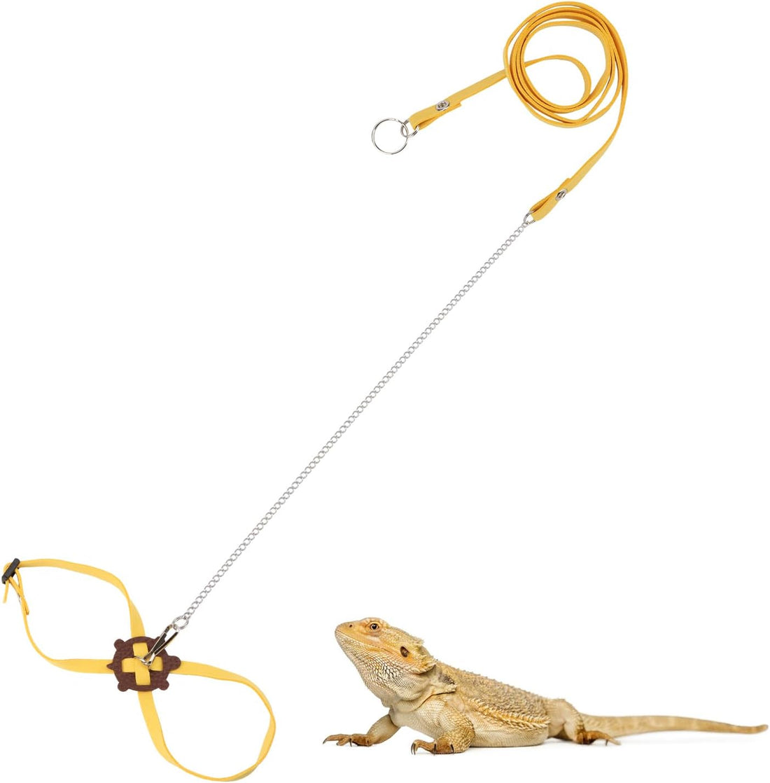 2 Pack Adjustable Reptile Harness and Leash for Lizard Gecko Bearded