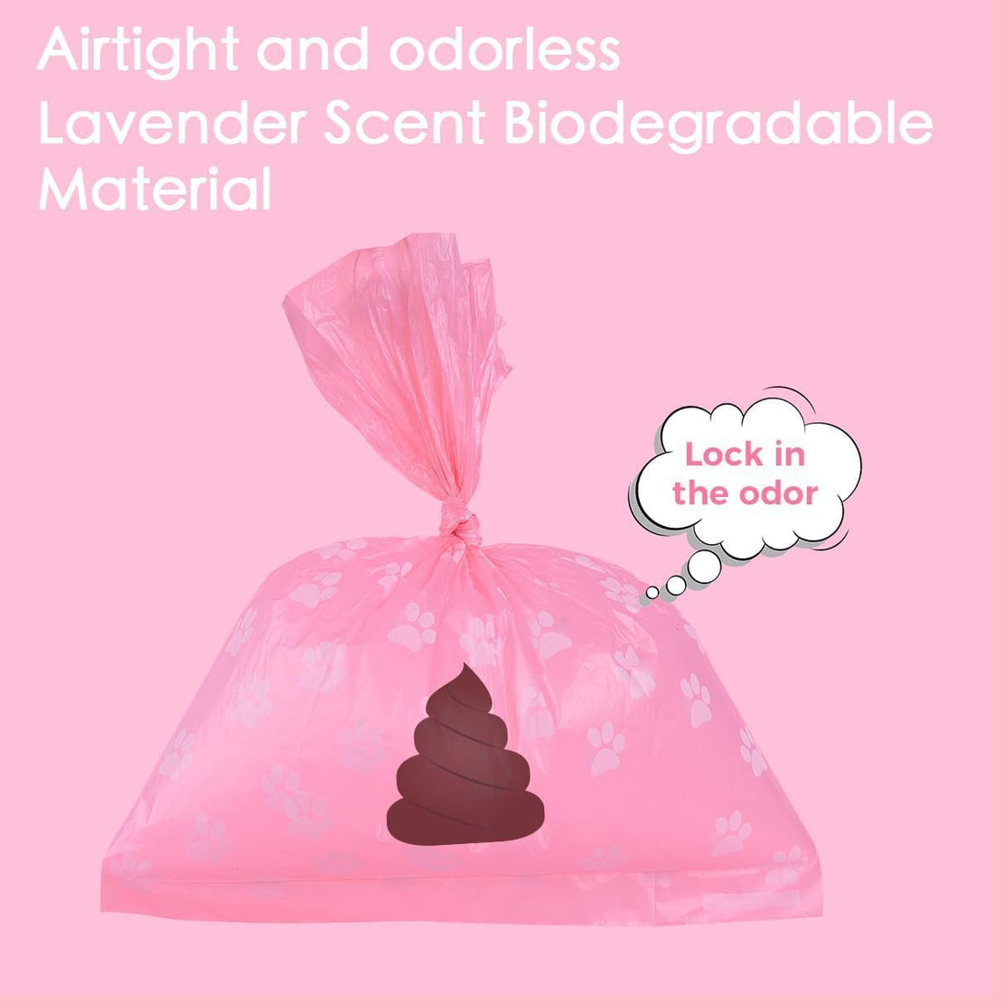 Poop Bags Rolls 256 Count - 9x13 Inches Pink Thickened Leakproof