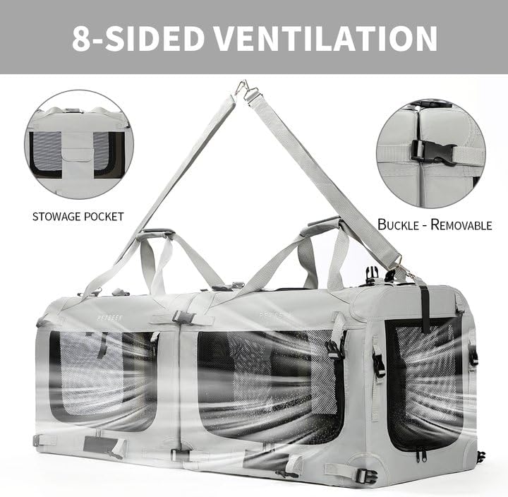 Extra Large Soft-Sided Cat Carrier for Two Cats