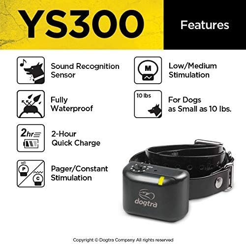 Dogtra YS600 No Bark Collar for Large Dogs 35 lbs and Up