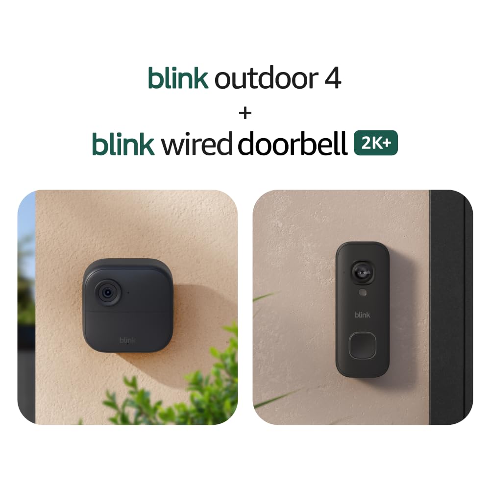Blink Outdoor 4 and Battery Doorbell 2K+ — Two-year battery 1080p