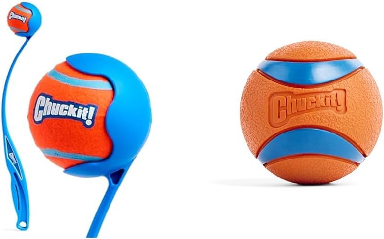 Chuckit! Launcher - Junior 18" & Ultra Ball Toy - Large (3-inch)