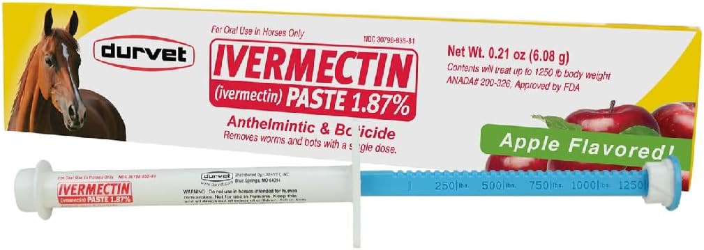 DURVET/Equine 698454 Ivermectin Paste 1.87% Bulk for Horses Apple