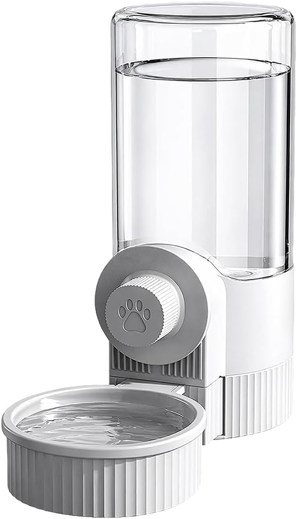 Automatic Rabbit Feeder and Water Dispenser, Cage-Mounted Gravity