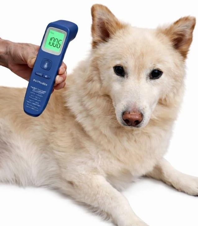 PetMedics by iHome Dog Thermometer for Pets Ear or Belly No Contact