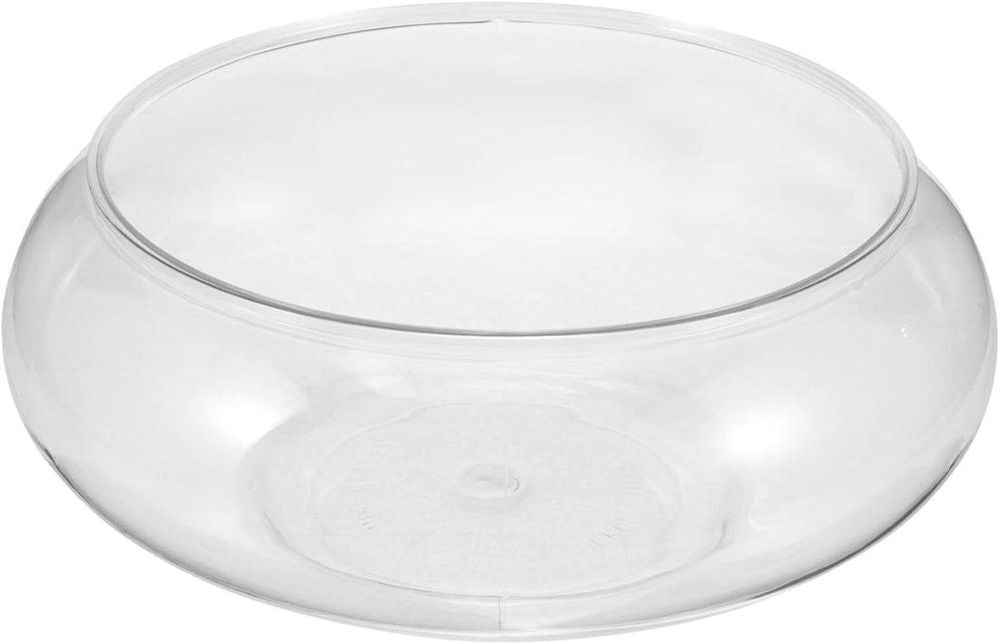 IbErsacs Clear Fish Bowl Vase Bubble Bowl Round Shallow Planter