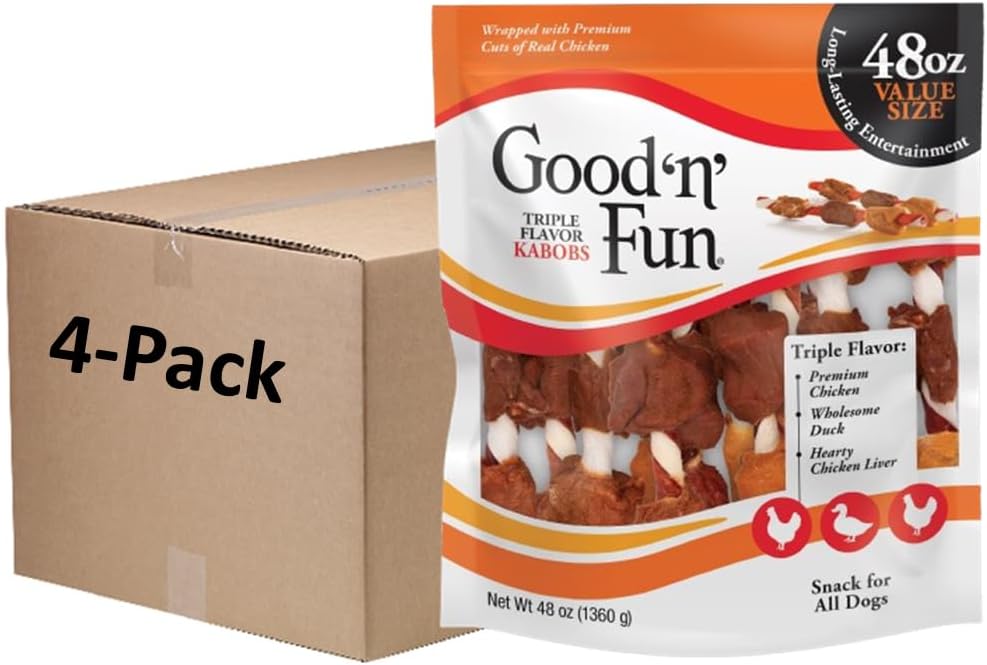 Good 'n' Fun Kabobs Long-Lasting Dog Treat Made With Real Protein