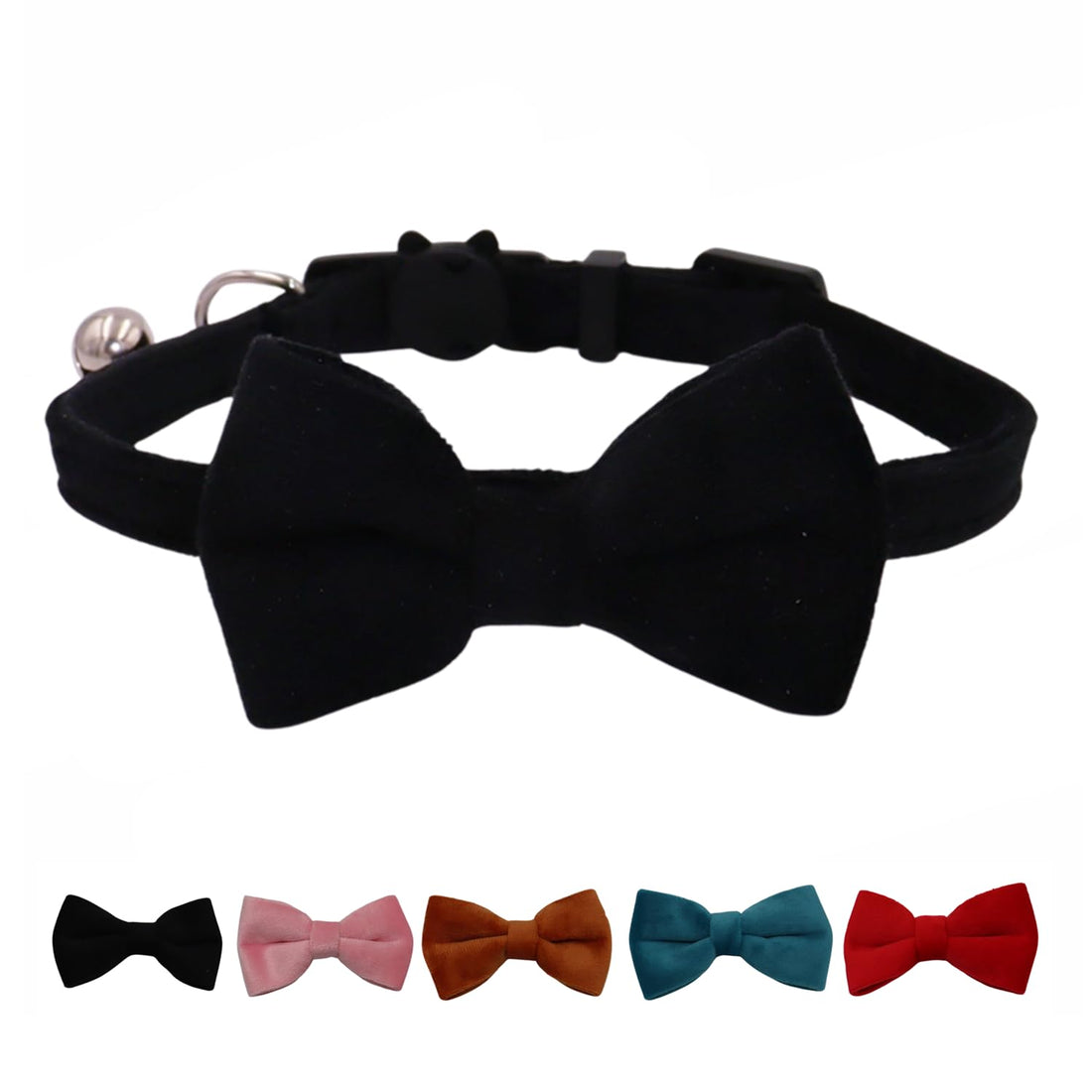 WDPAWS Cat Collar Breakaway with Bell and Removable Bow Tie Safety