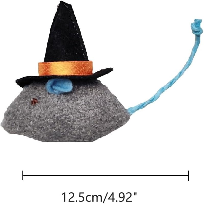 6-Pack Halloween Cat Toys Interactive Toy Witch Magic Hat Costume