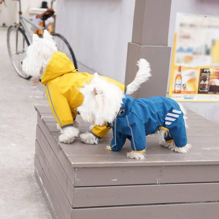 Dog Raincoat, Waterproof Dog Rain Jacket with Hood