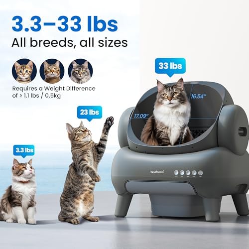 Neakasa M1 Plus Open-Top Self Cleaning Cat Litter Box with Cat Step