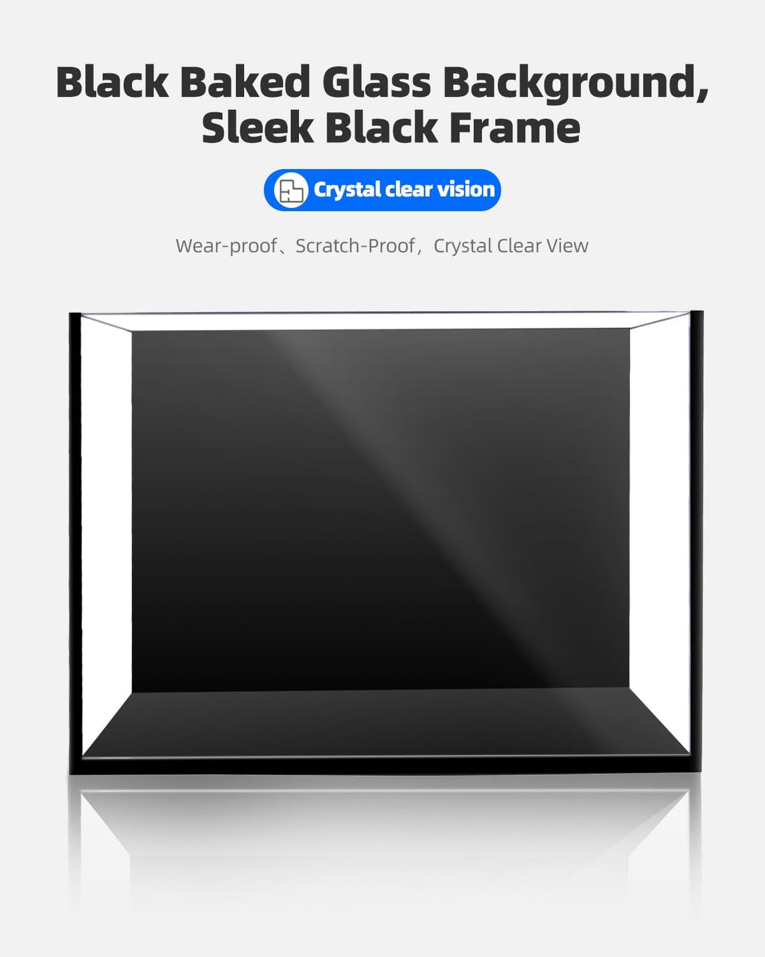 2.5 Gallon Nano Glass Fish Tank, Ultra-Clear Rimless Desktop Aquarium