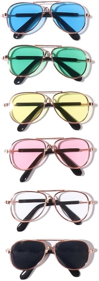 Vctitil 11 Pcs Dog Cat Sunglasses Reflection Pet Glasses Photo Props