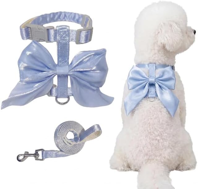 Cute Leash and Bow H-Shaped Design Harness for Small Cats Dogs