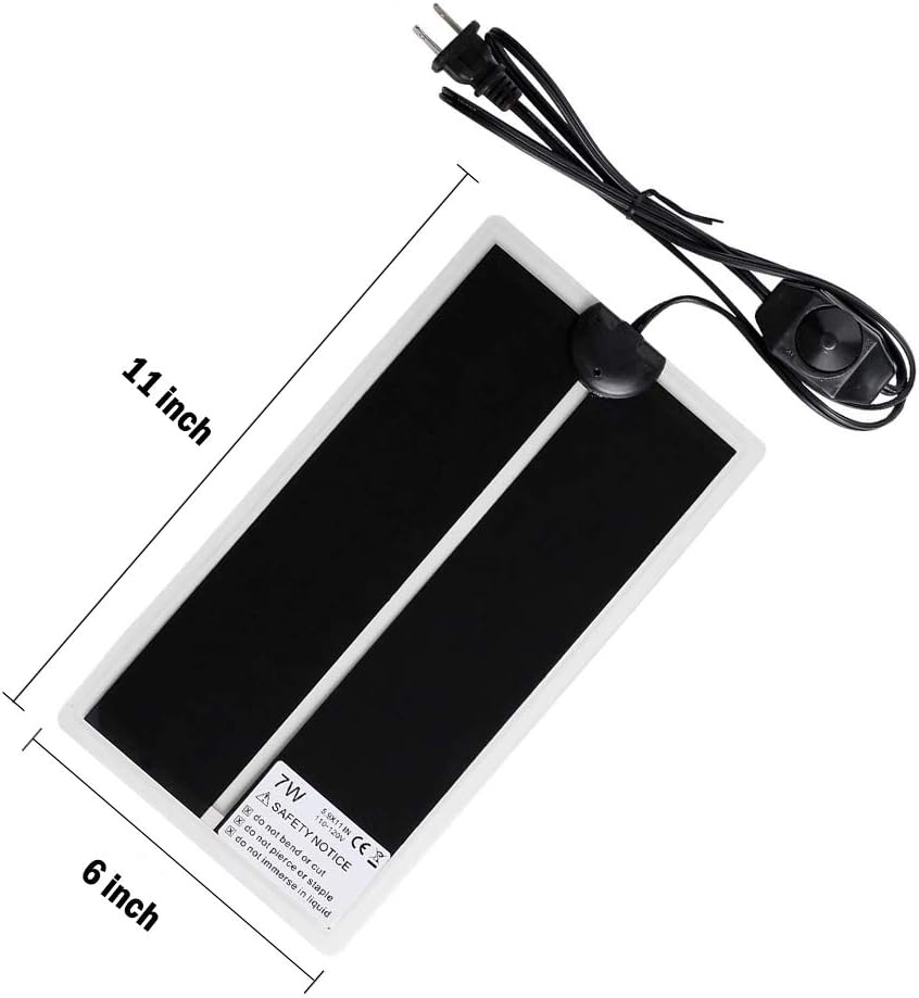 KABASI 2PCS Reptile Heating Mat with Temperature Control, 7W