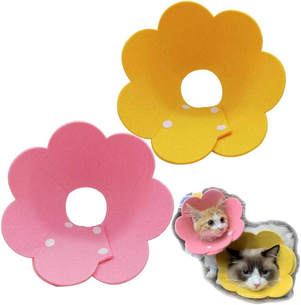 Cat Recovery Collar - Cute Flower Neck Cat Cones After Surgery