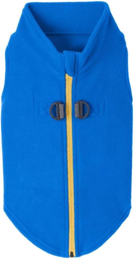 Gooby Zip-Up Fleece Dog Sweater, Pink, Small
