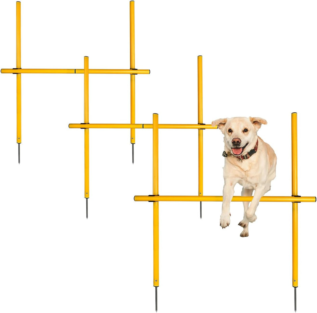 TNZMART 2.6 FT Dog Agility Obstacle Course Backyard Set Wave Poles