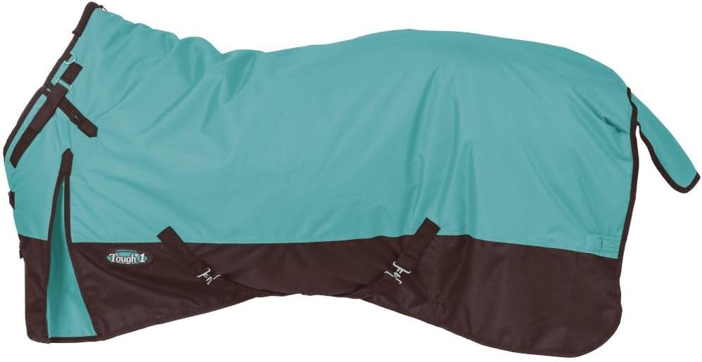 TOUGH1 600D Turnout Blanket with SNUGGIT, Turquoise, 69-in