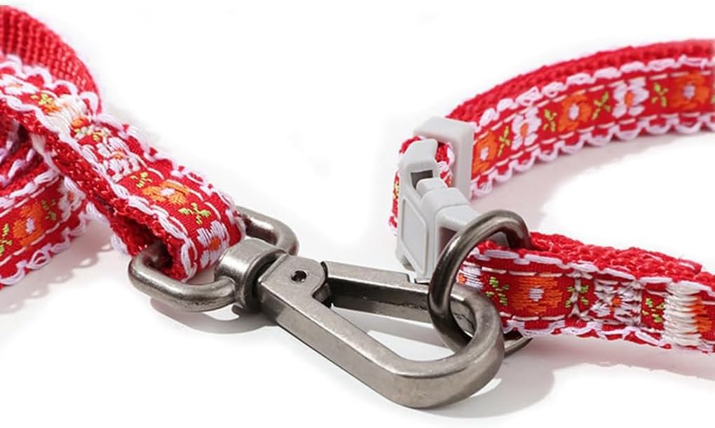 Pink XXS Dog Collar with Bell Set