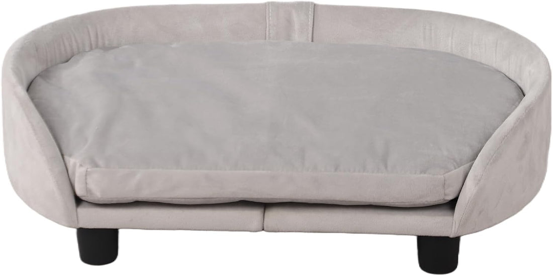 Cat Sofa Bed, Velvet Pet Couch Chair withRemoveable & Washable