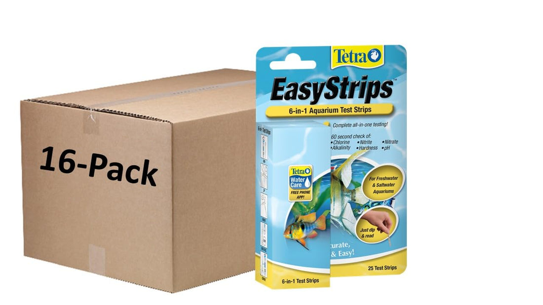 Tetra EasyStrips 6-in-1 Aquarium Water Test Strips, 25 Count